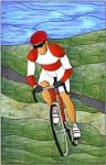 Stained Glass Pattern-Cyclist